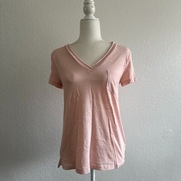 🌸 Caslon - Cotton & Modal V-Neck Pocket Tee 🌸 Small 🌸 Pink Beauty🌸 - Picture 2 of 8